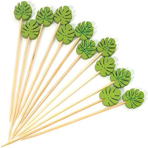 PuTwo Picks 100 Counts 4.7" Bamboo Wooden Decorative Sticks for Appetizers Fancy Cocktail Party-G... | Amazon (US)