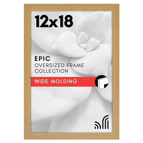 Americanflat 12x18 Poster Frame with Polished Plexiglass - Wide Picture Frames Made of Engineered Wood for Vertical or Horizontal Wall Display - Epic Collection - Dark Oak | Amazon (US)