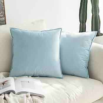 MIULEE Pack of 2 Decorative Velvet Throw Pillow Covers Soft Pillowcase Cozy Soft Square Cushion C... | Amazon (US)