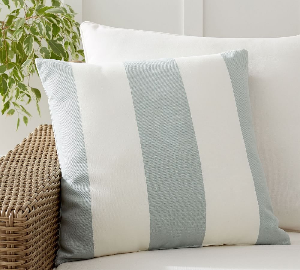 Classic Striped Outdoor Pillow | Pottery Barn (US)
