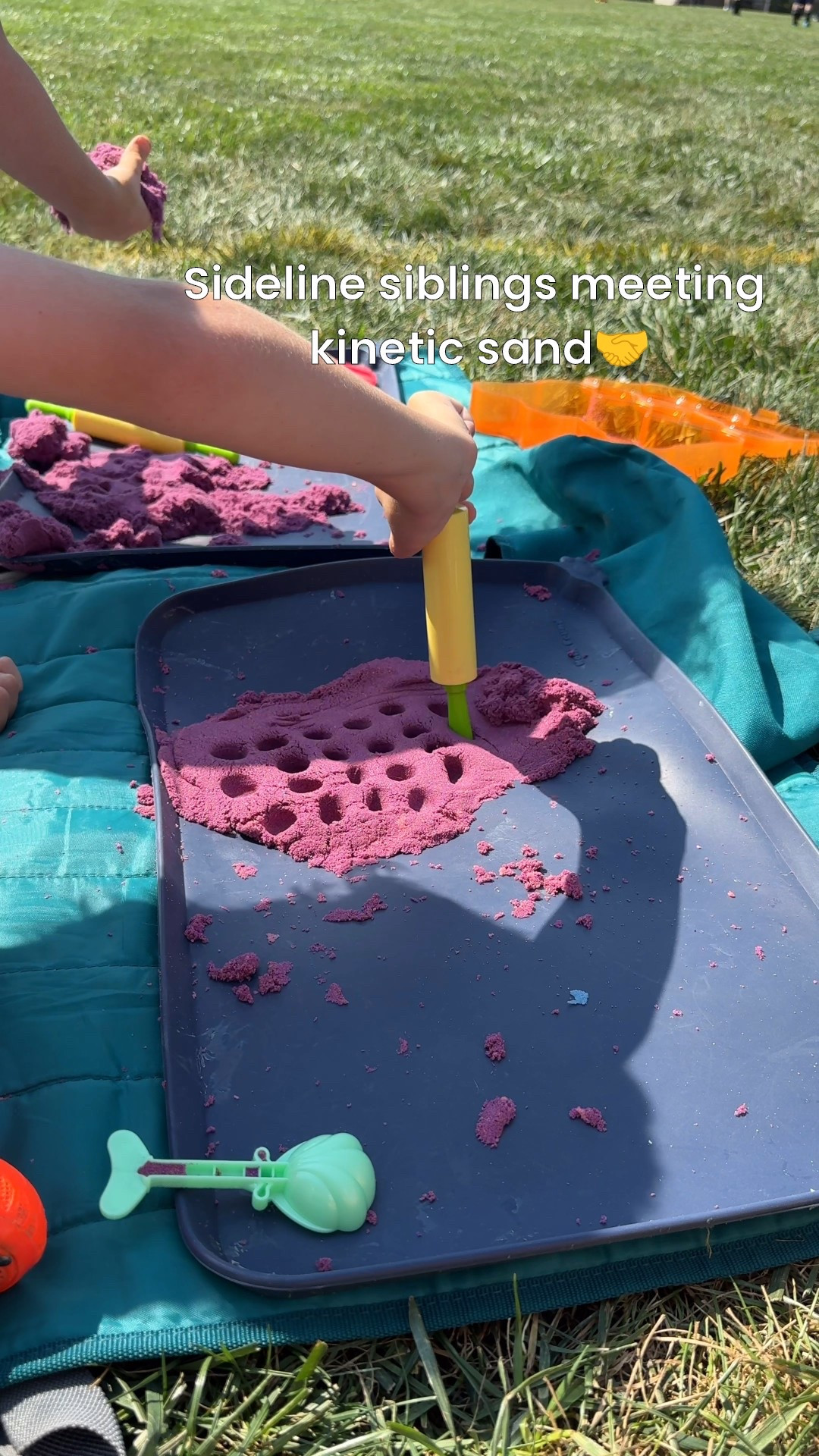 Sports activities, kinetic sands, sidelines, sibling activitiess


Raise your hand if you’ve been victimized by littles on the sidelines of your older kids’ games 😅🙋‍♀️ It’s OKAY to admit it!! Sidelines with sideline siblings are a whole thing, believe me, I know!!

I have no clue why it took until last fall to think of this, but bringing kinetic sand to the field was a total game-changer! 👏

Inside the house? Nope, not my fave 😅 Outside on the sidelines? LOVE. I threw in our foldable blue mats, packed up some toys and kinetic sand, and boom—the kids were hooked the entire game 🙌 Even the big kids wandered over to play!

So if you’re struggling to keep your littles busy at sports games or practices, this one’s for you. 🫶 Everything—the mats + kinetic sand—is linked on my LTK if you want to grab it too! ♥️

👉 Save this for your next sports season sideline survival hack!

⸻

sideline hacks for moms, sports mom tips, toddler activities at sports games, how to keep littles busy at practice, kinetic sand outdoor play, sports siblings activities, sports parenting hacks, mom life hacks, LTK finds, sports season survival

#SportsMomLife #SidelineHacks #SportsMomStruggles #ToddlerMomLife #BusyToddlerIdeas #ParentingHack #MomLifeUnfiltered #MomLifeRelatable #MomTipsAndTricks #MomOfLittles #MomLifeMadeEasier #SportsParenting #MomsSupportingMoms #SportsSeasonSurvival #ParentingSimplified

#LTKActive #LTKFamily #LTKKids
