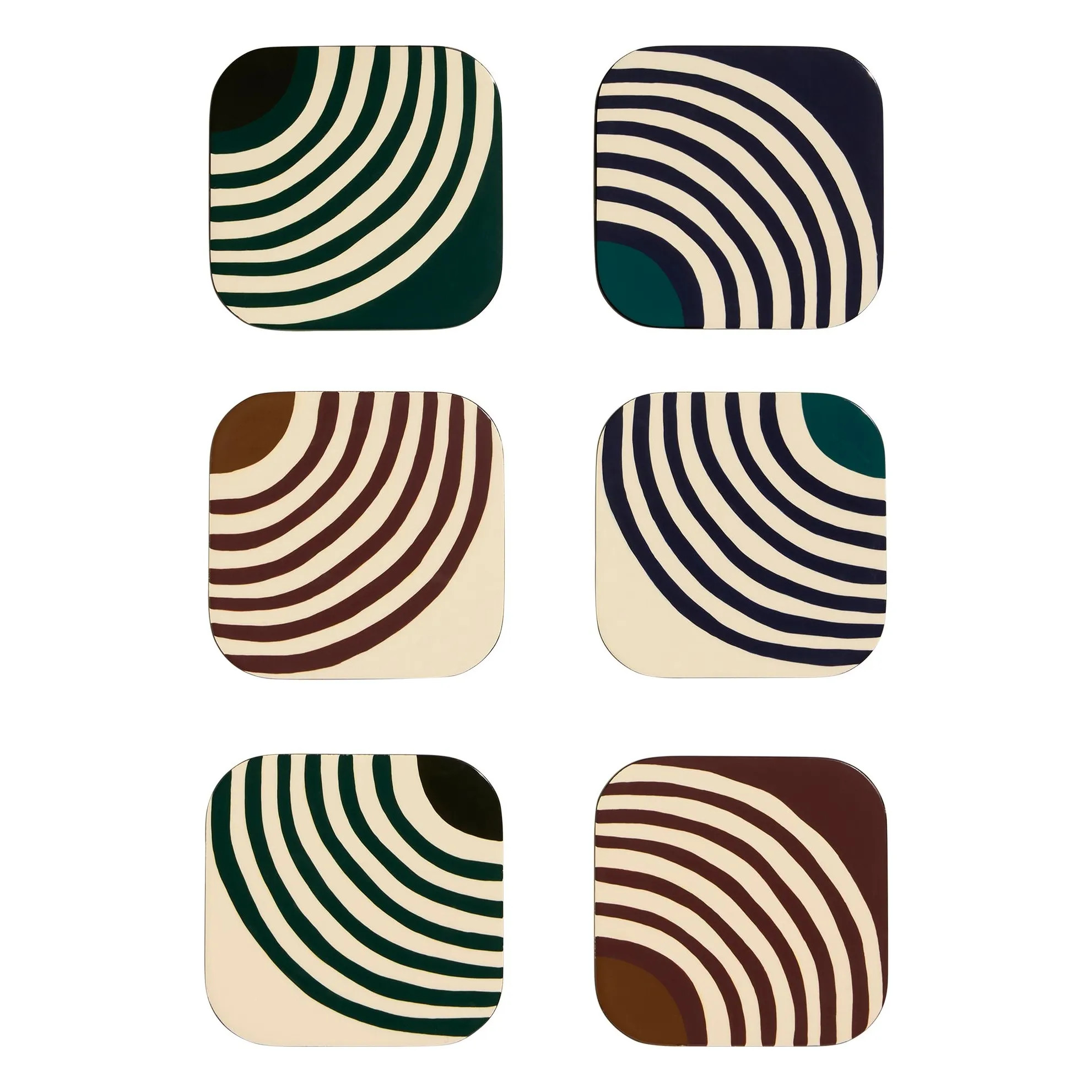 Mirage lacquered coasters - Set of 4 | Thé de Chine | Smallable