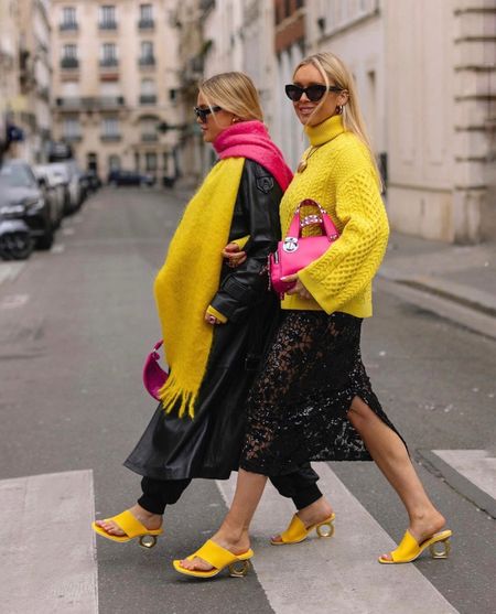 Yellow black and pink in Paris, this Ganni scarf is so great for adding a pop of colour to an outfit! 

#LTKstyletip
