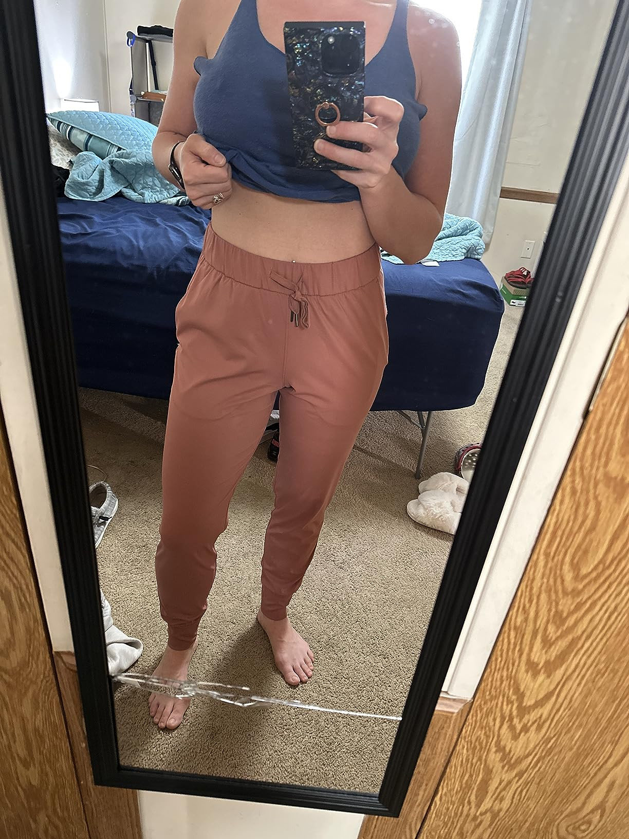 SANTINY Women's Joggers Pants Pockets Drawstring Running Sweatpants for Women Lounge Workout Jogg... | Amazon (US)