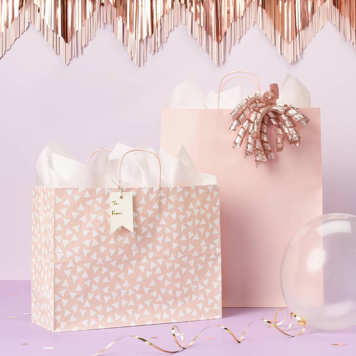 Large Polka Dots Gift Bag Pink - Spritz™ | Target
