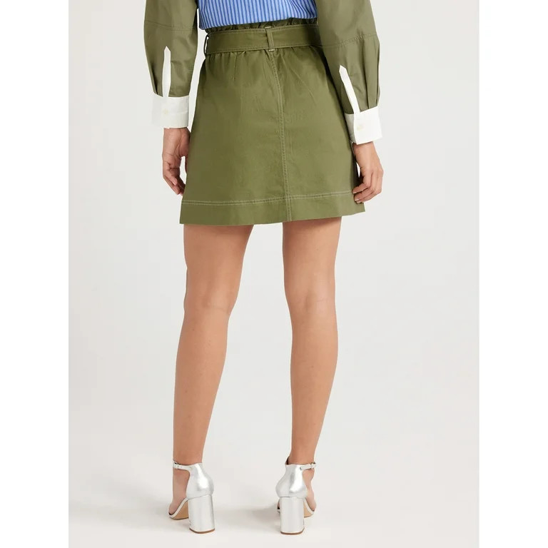 Free Assembly Women’s Paperbag Waist Mini Skirt, Sizes S-XXL | Walmart (US)