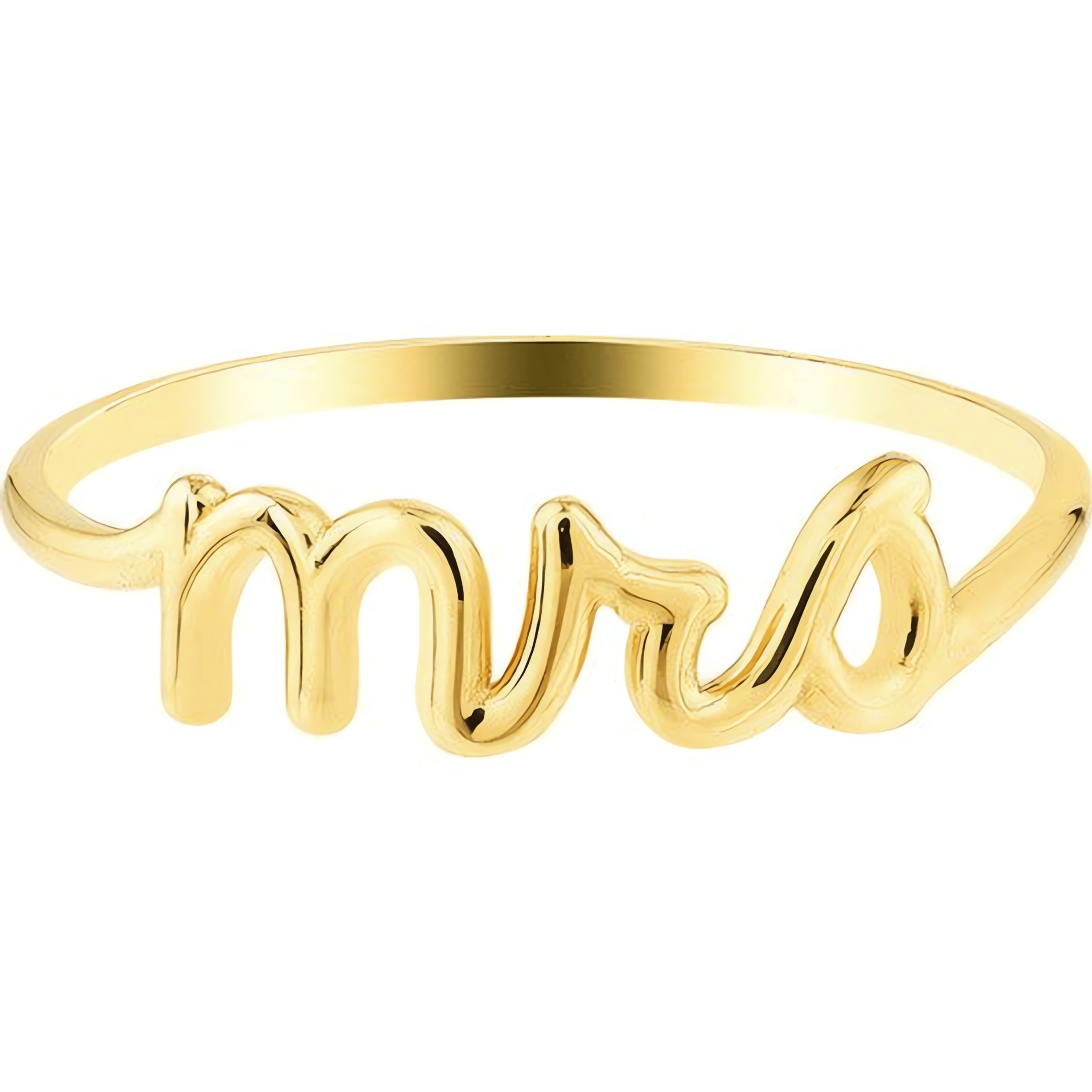 14kt Gold Scripts Collection "Mrs" Ring | Ritani