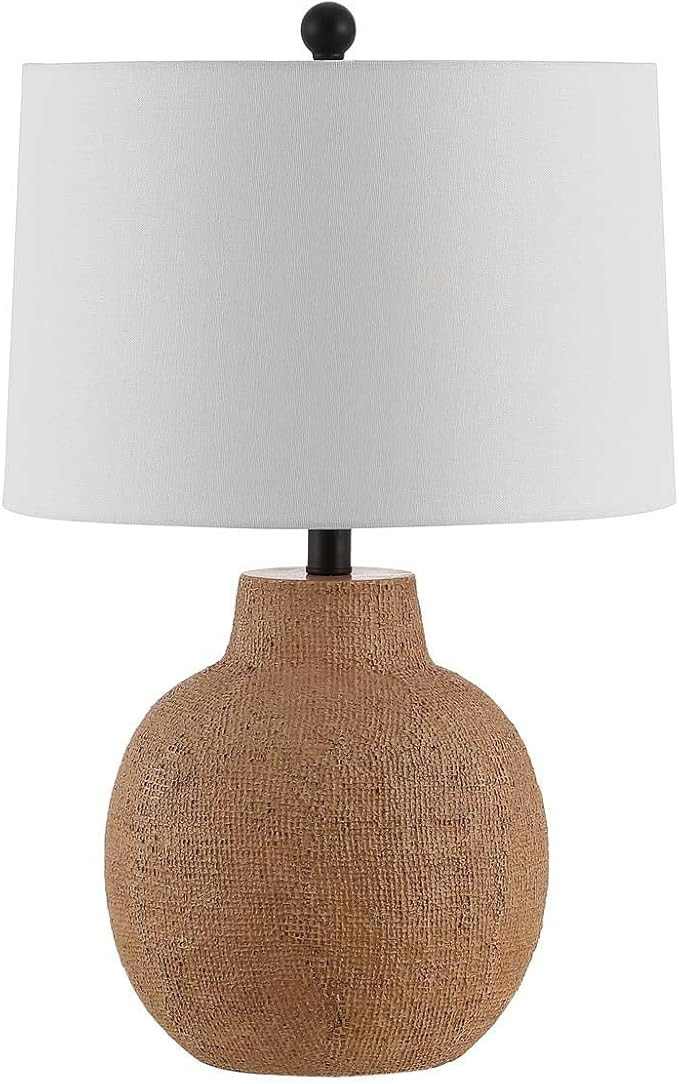SAFAVIEH Lighting Collection Acer Modern Rustic Farmhouse Brown 24-inch Bedroom Living Room Home ... | Amazon (US)