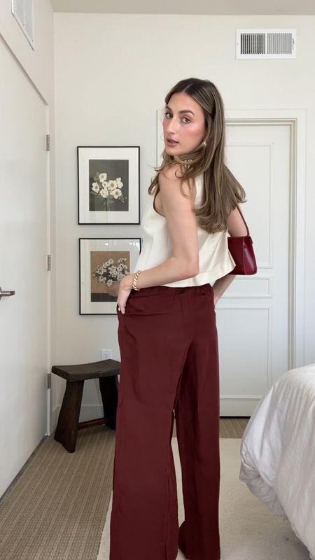 this shade of red is everything ♥️

#hm #linenpants #linen #affordablelinen #redpants #burgandypants #traveloutfit #outfitsforeurope

#LTKstyletip #LTKfindsunder50 #LTKeurope