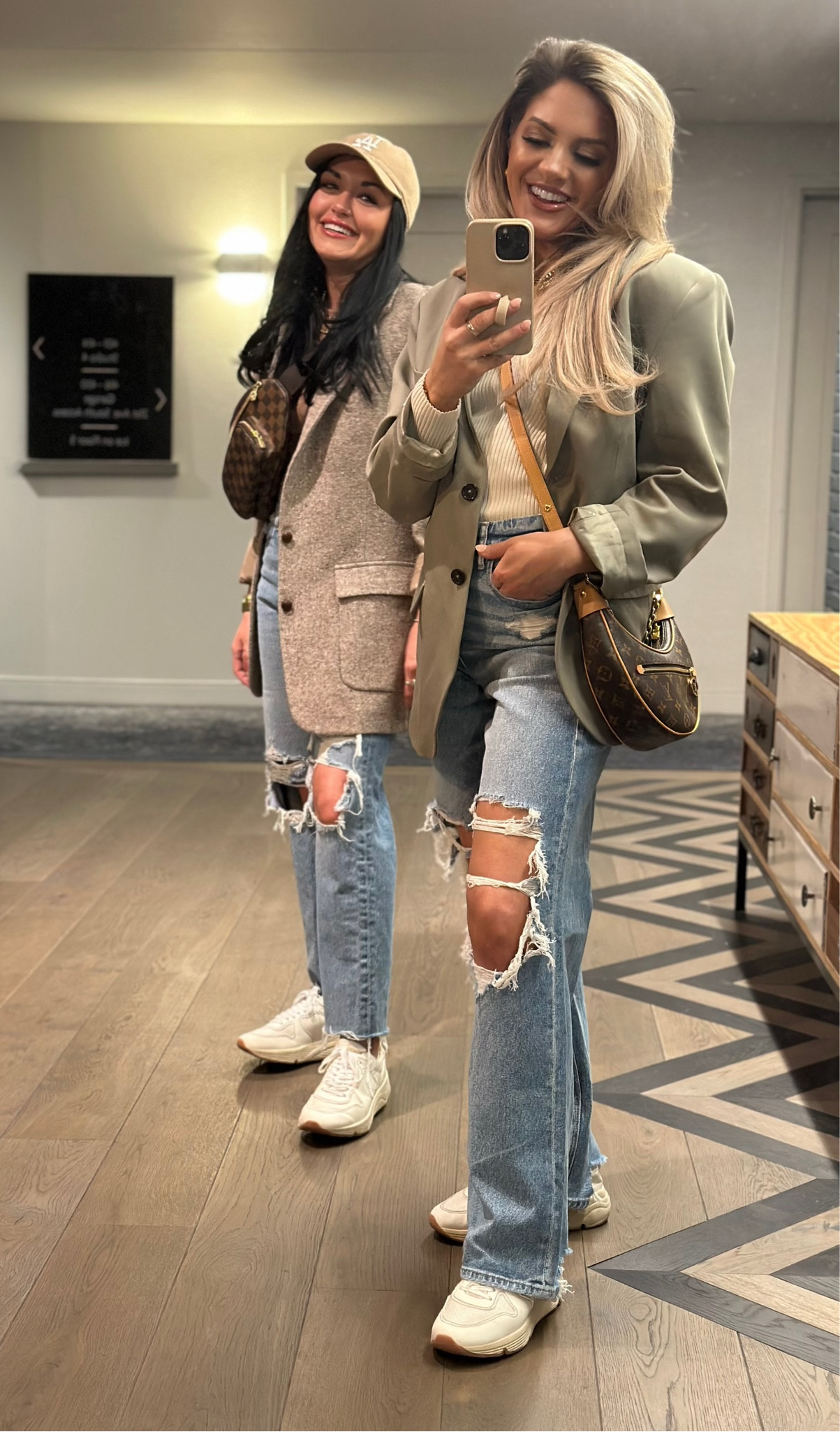 MY NASH FITS!!!!
I’ve also linked similar, more affordable options  

Oversized blazer
Louis Vuitton Loopy Bag 
Louis Vuitton crossbody bag 
AE distressed high waisted jeans 
Golden Goose Running Sneakers 

#LTKstyletip #LTKtravel #LTKfit