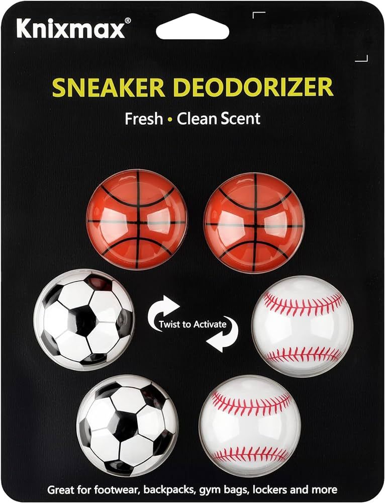 Knixmax Sneaker Deodorizer Balls, Shoes Gym Bags Lockers Car Air Fresheners, Sneaker Odor Eater B... | Amazon (US)