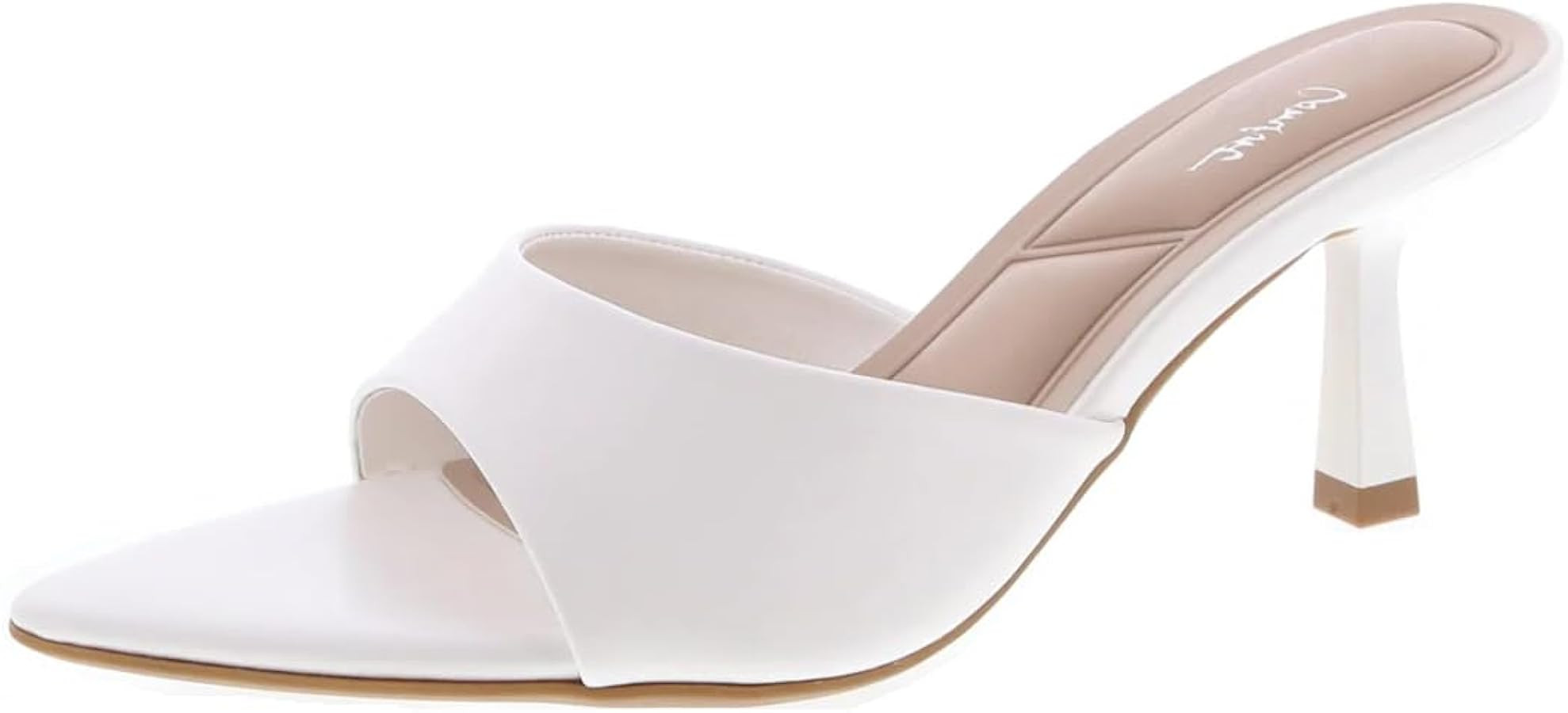 TruFox Women’s Pointed Toe Mules – Slip-On Backless Heels with Medium Heel – Elegant Fashio... | Amazon (US)