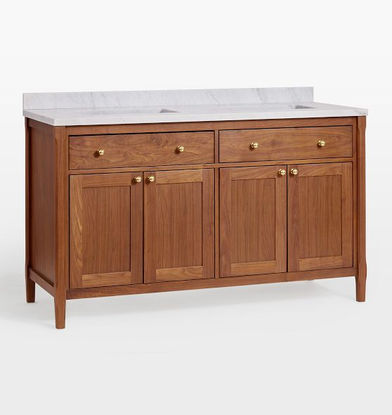 Ladd 60" Walnut Double Vanity | Rejuvenation
