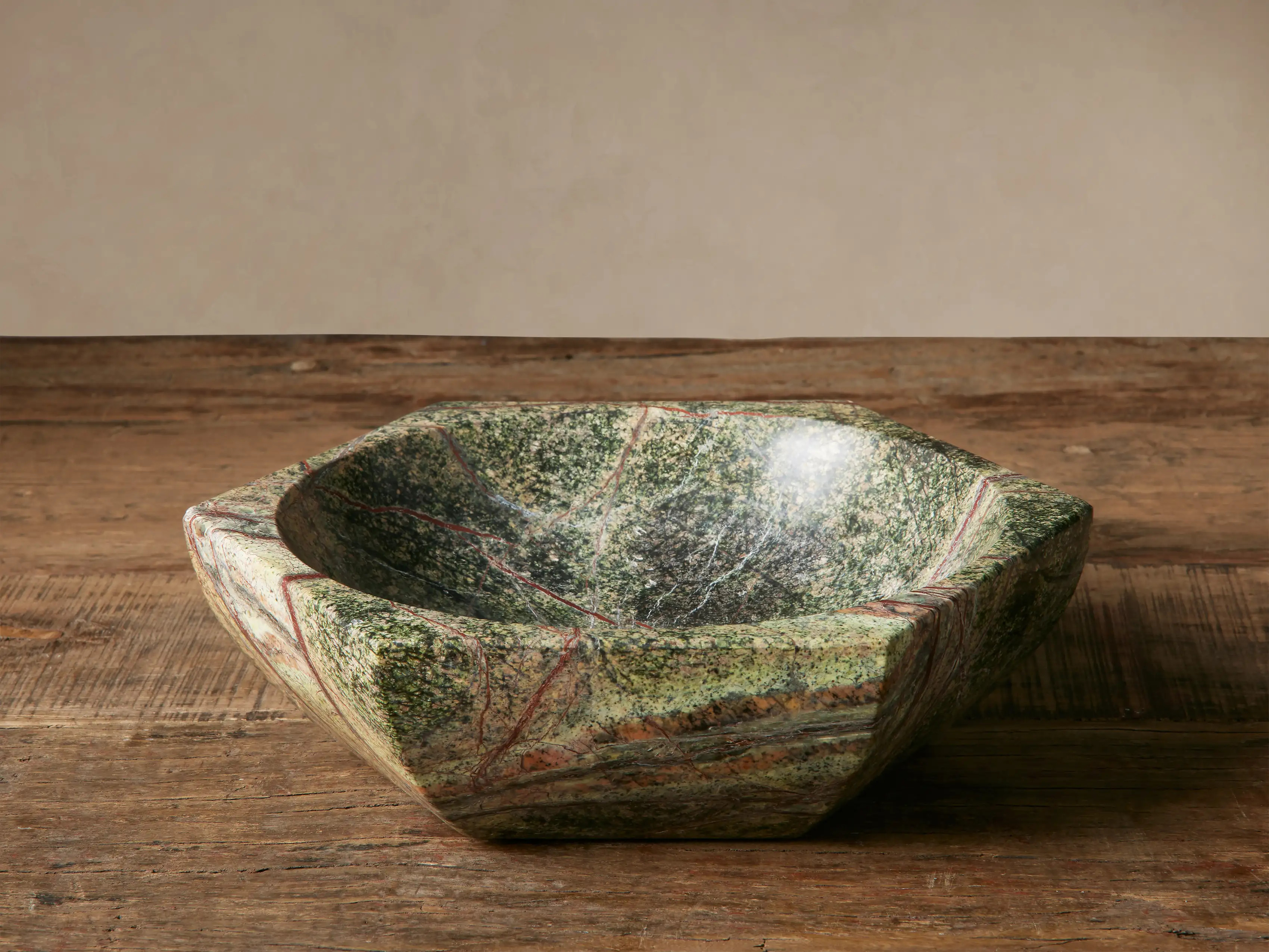 Rhodes Hexagonal Marble Bowl | Arhaus