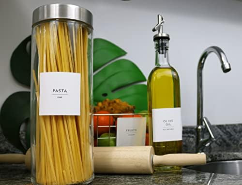 Dekluttr Pantry Labels for Containers Waterproof Minimalist Preprinted Canister Labels Pantry Org... | Amazon (US)