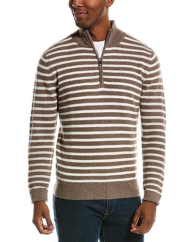 Waffle Quarter-Zip Wool & Cashmere-Blend Sweater | Rue La La