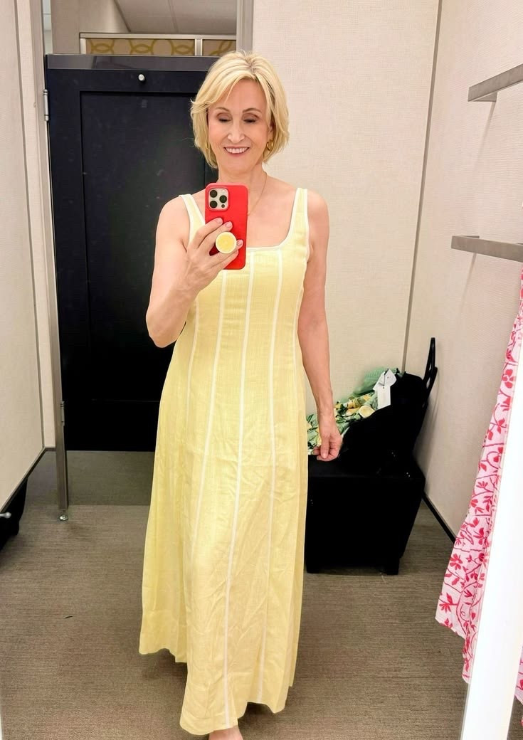 There’s something about lemon yellow that just feels like sunshine you can wear. ☀️💛

I’m absolutely loving this maxi dress with its soft white stripes—it’s the perfect mix of fresh, cheerful, and effortlessly elegant. The kind of dress that makes you feel instantly put together the moment you slip it on, without having to think too much about anything else.

I especially love how a flowing maxi like this moves with you throughout the day, whether you’re out for brunch, wandering through the city, or heading somewhere a little more special. It’s comfortable, easy, and still feels a bit elevated.

#LTKSeasonal #LTKOver40 #LTKootd