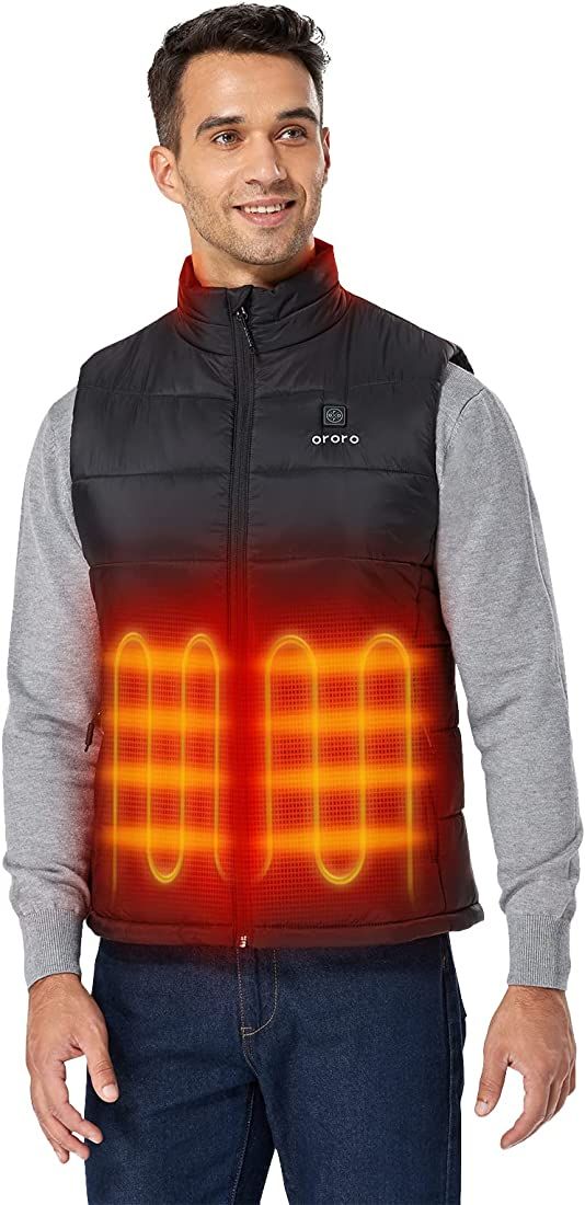 ORORO Men's Lightweight Heated Vest with Battery Pack | Amazon (US)