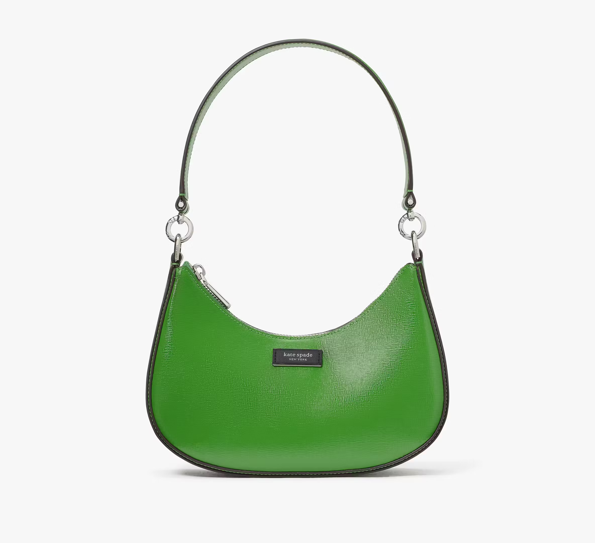 Kate Spade Sam Icon Shiny Small Convertible Crossbody, Ks Green | Kate Spade (US)