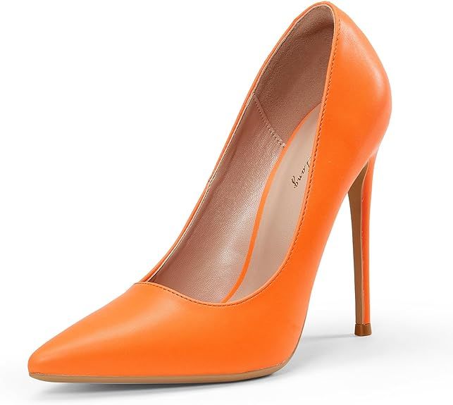 Elisabet Tang Women Pumps, Pointed Toe High Heel 4.7 inch/12cm Party Stiletto Heels Shoes Matte | Amazon (US)