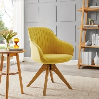 Art Leon Classical Swivel Office Accent Arm Chair with Wood Legs | Bed Bath & Beyond
