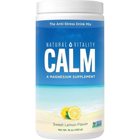 Natural Vitality Calm, Magnesium Citrate Supplement Powder, Anti-Stress Drink Mix, Lemon - 16 ounce | Walmart (US)