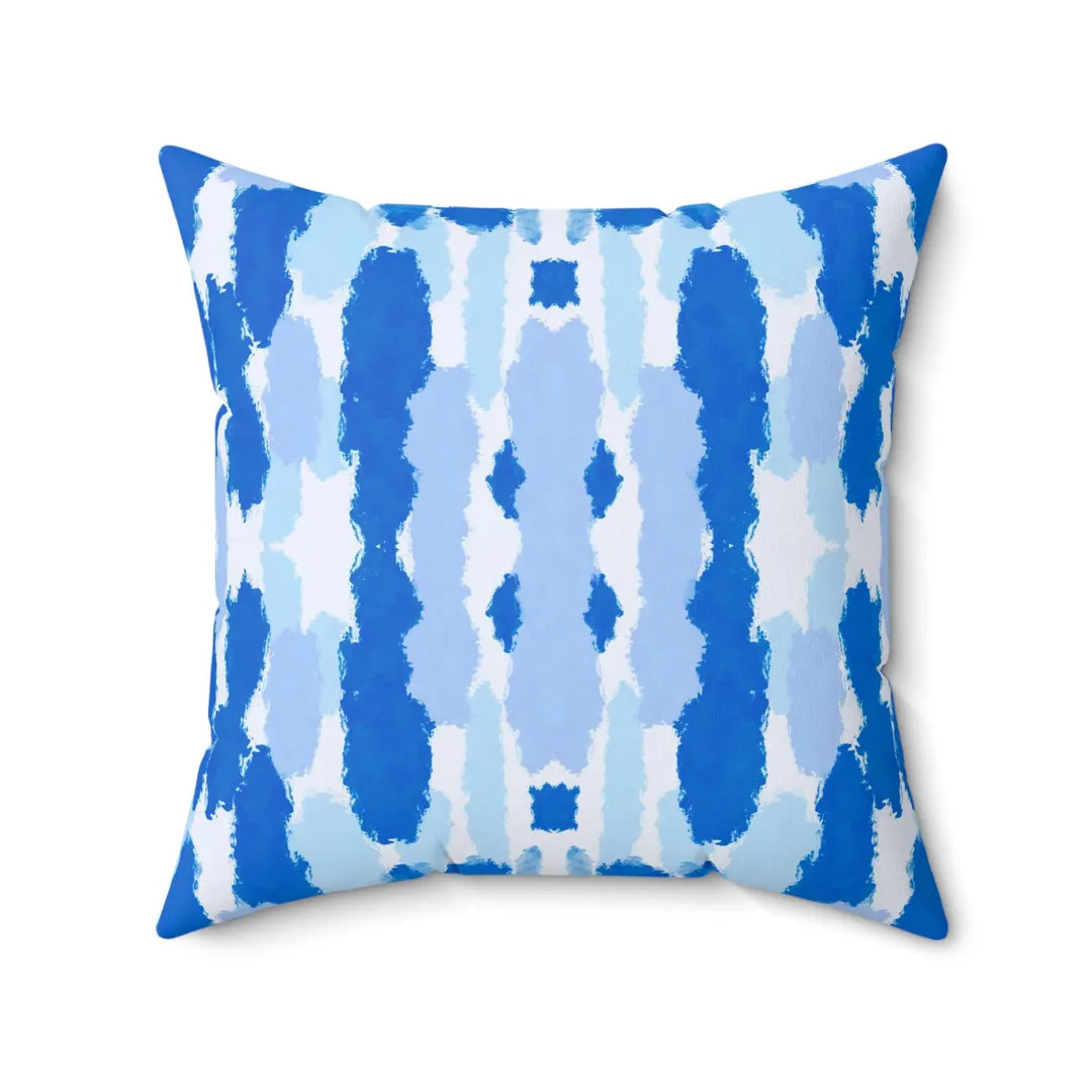 Blue Abstract Pillow | Dorm Decor for College Girls | Home and Apartment Decor | Throw Pillows fo... | Etsy (US)