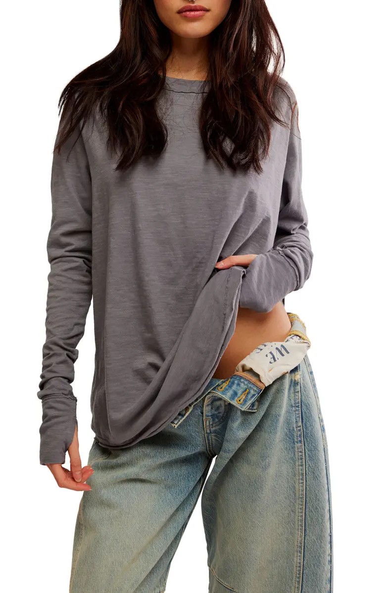 Free People We the Free Arden Extra Long Cotton Top | Nordstrom | Nordstrom