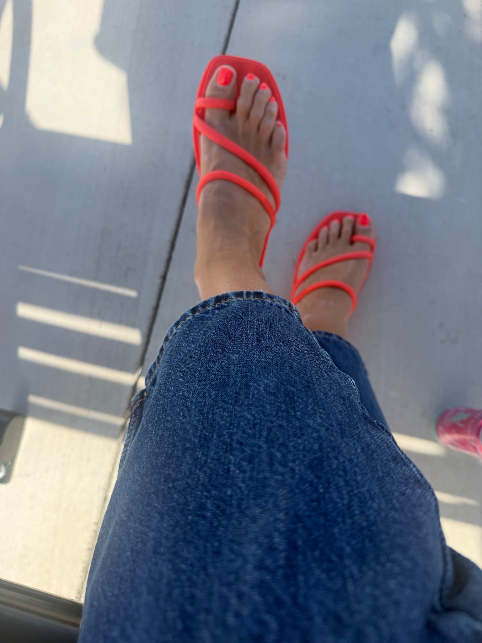 These sandals are Disneyland
Comfortable and this colors $22 today!