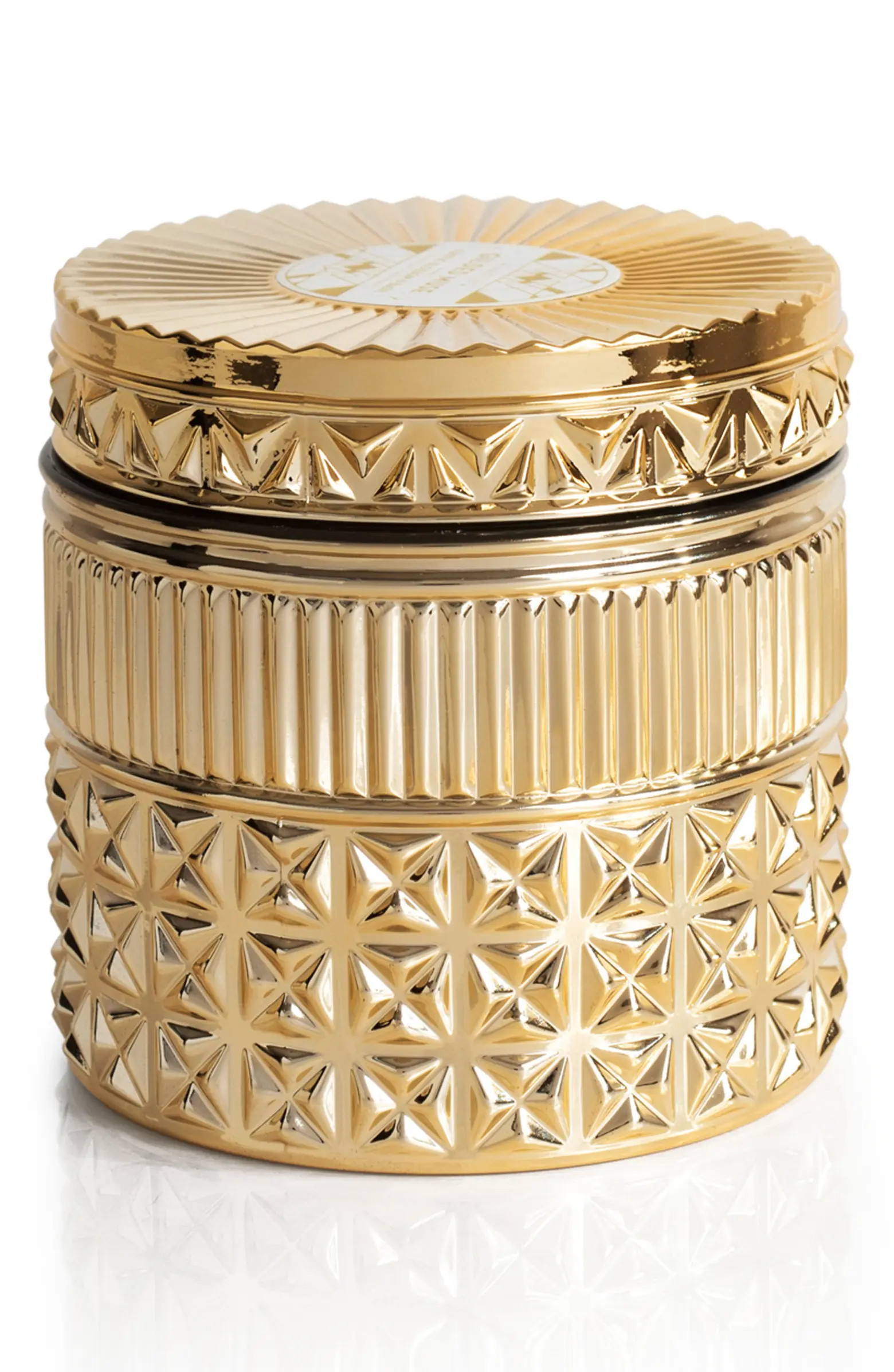 Exotic Blossom & Basil Gilded Faceted Candle | Nordstrom