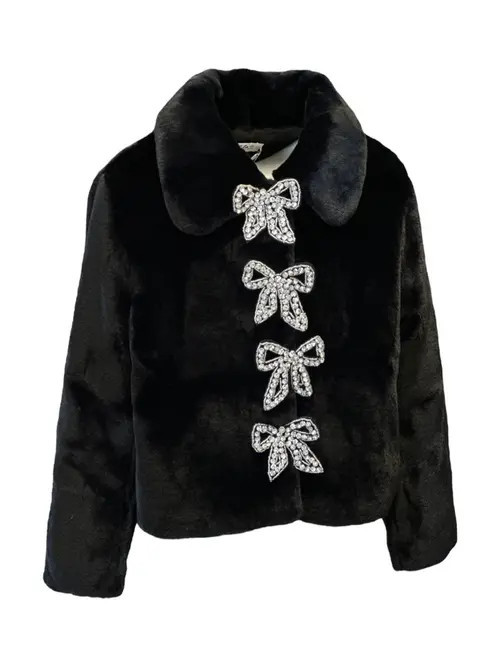 Lola + The Boys Audrey Faux Fur Coat in Black at Nordstrom, Size 6 | Nordstrom