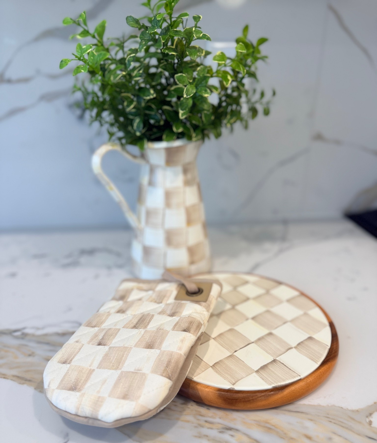 Here are the items I ordered from the Mackenzie sale- love how the mocha print goes with my kitchen. Mocha trivet & Mocha mini oven kit- mocha pitcher is from an earlier purchase - I also bought an ice scooper but not shown in the picture! 

#LTKSaleAlert #LTKHome #LTKfoodie