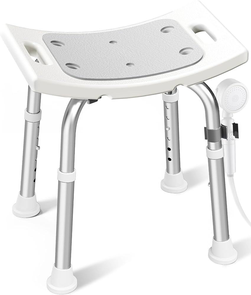 HOMLAND Shower Chair for Inside Shower, 400 lbs Adjustable Shower Stool with Suction Feet, Shower... | Amazon (US)