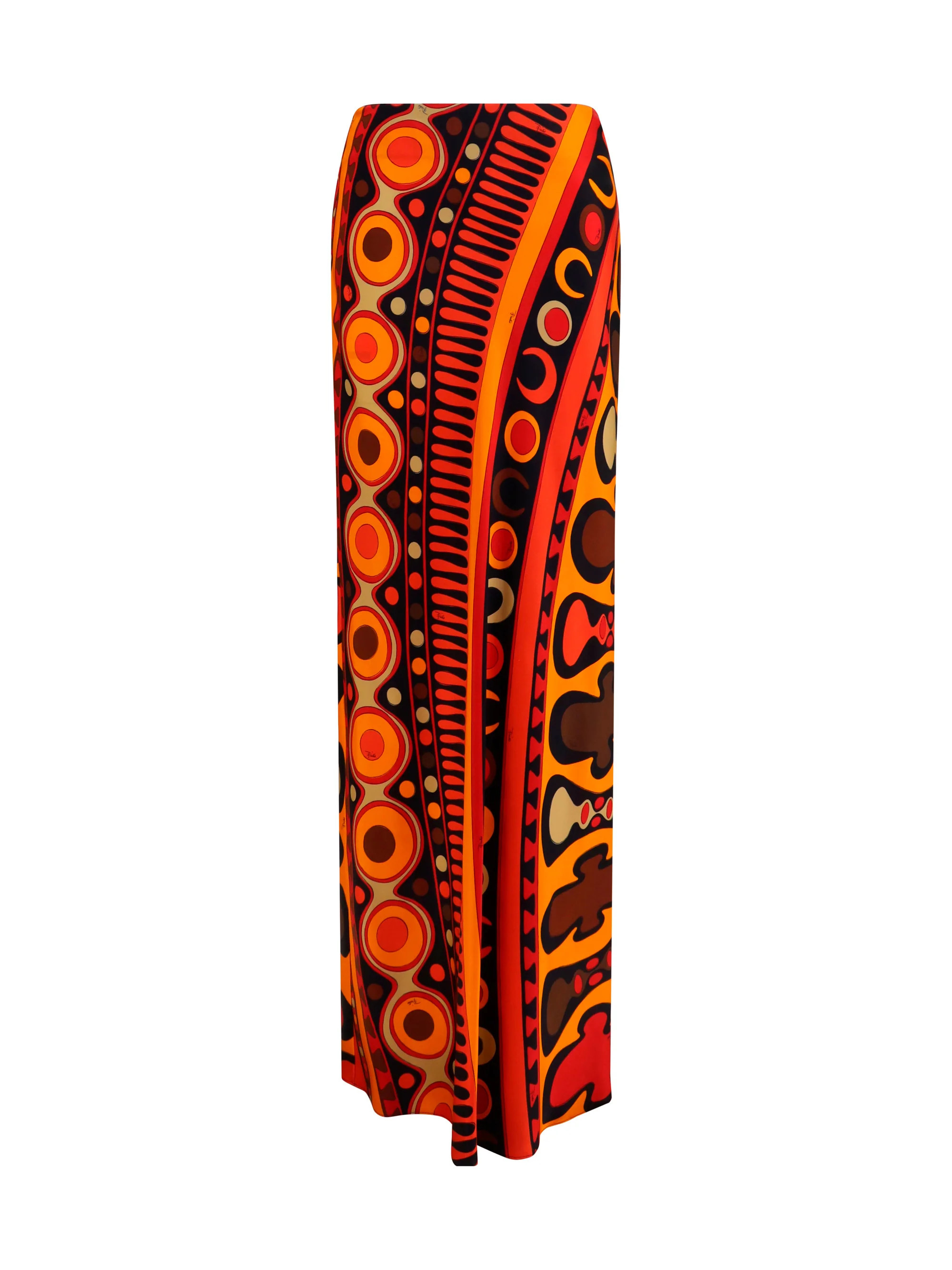 Skirt Solei Satin Orange/Black | Zulily