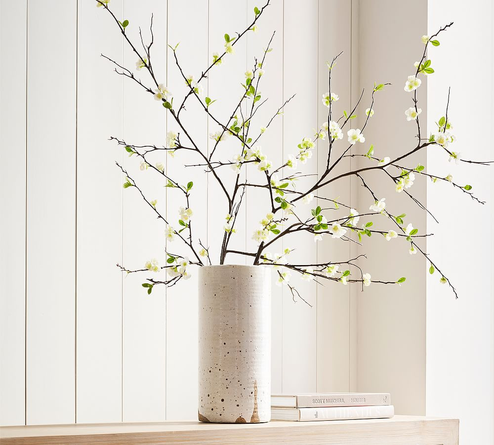 Faux Blossom Branch, 60"", White | Pottery Barn (US)