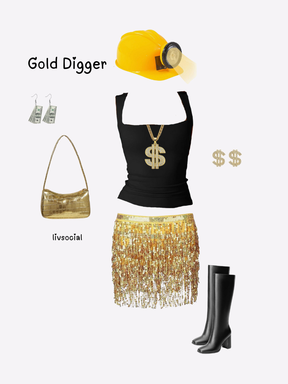 Gold Digger Halloween Costume 

#halloweencostume #halloweencostumeideas  

 #LTKSeasonal #LTKautumn