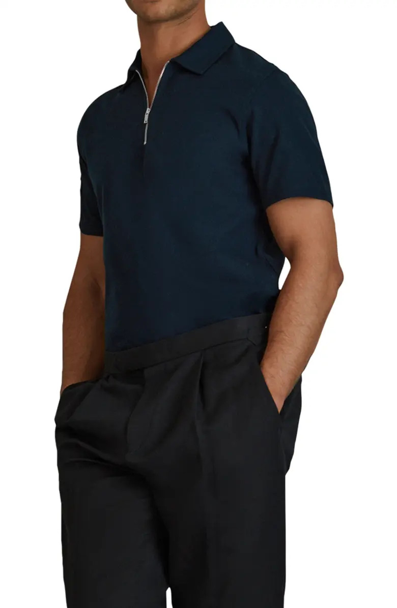 Reiss Cayman Half Zip Polo | Nordstrom | Nordstrom