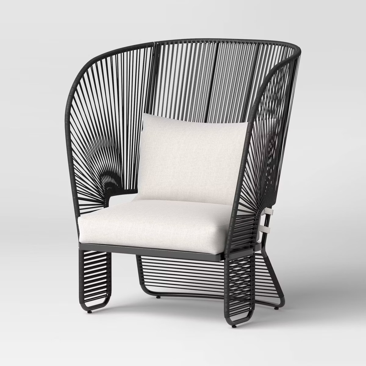 Mackworth Patio Statement Armless Chair Black - Threshold™ | Target