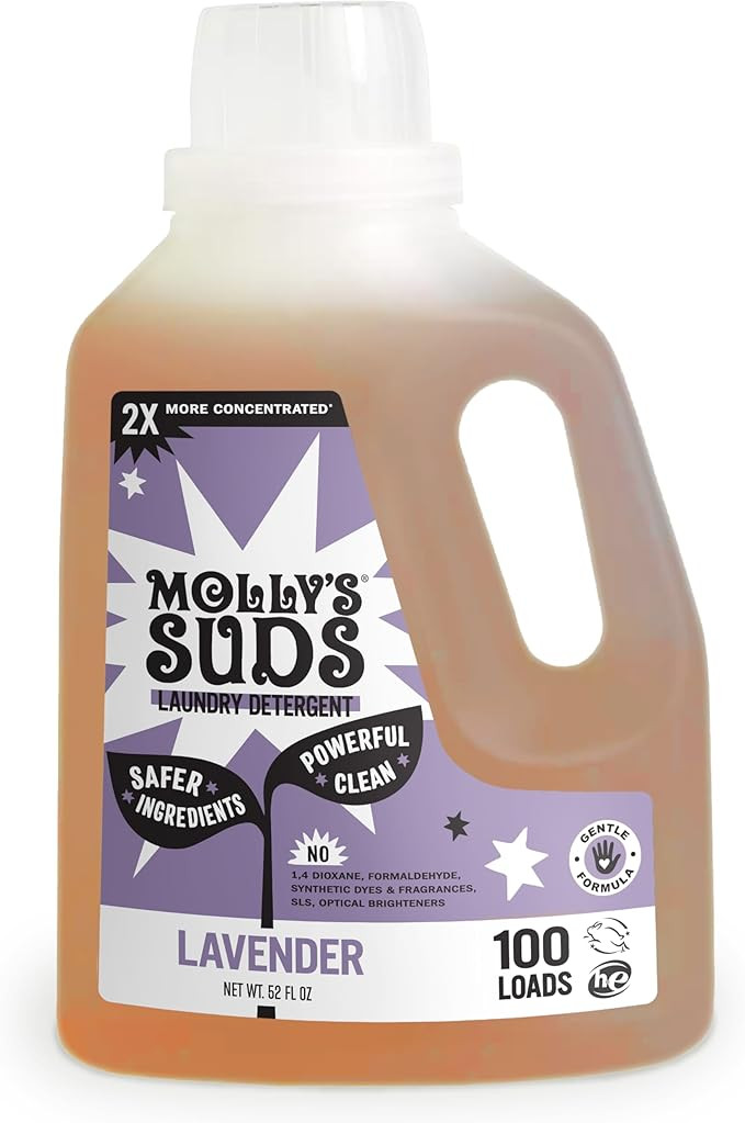 Molly's Suds Liquid Laundry Detergent | Clean Laundry Detergent Soap for Sensitive Skin | 2x Conc... | Amazon (US)