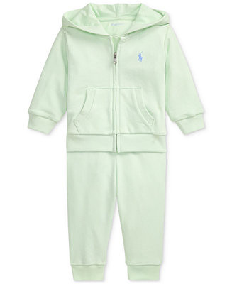 Polo Ralph Lauren Baby French Terry Hoodie & Pants Set - Macy's | Macy's