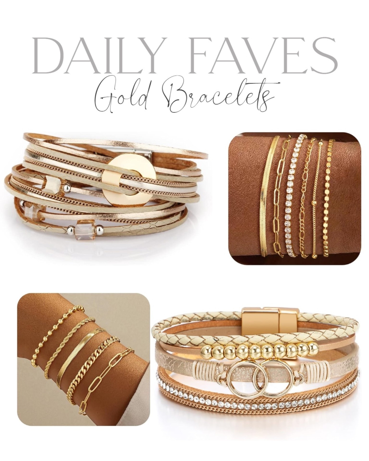Cute gold bracelets

#LTKStyleTip