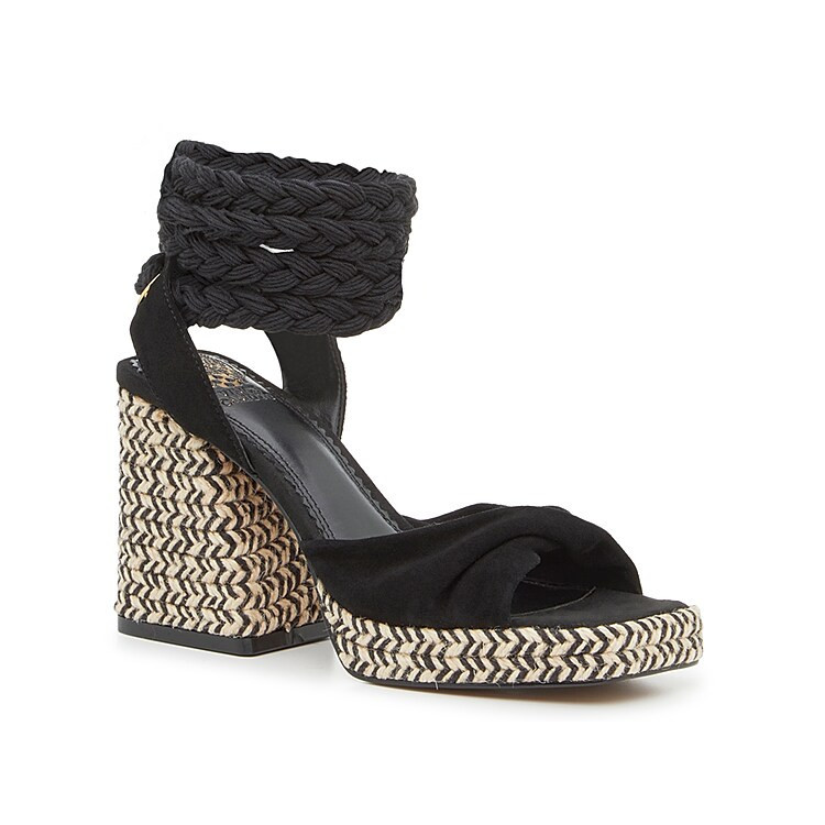 Vince Camuto Paddge LaceUp Sandal | Women's | Black/Beige | Size 6.5 | Sandals | DSW