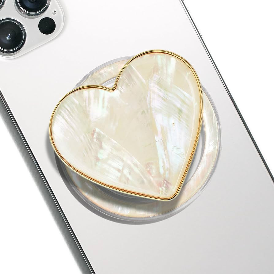 OnTheGrip Compatible with Magsafe Magnetic Authentic Natural Mother of Pearl Cute Design Collapsi... | Amazon (US)