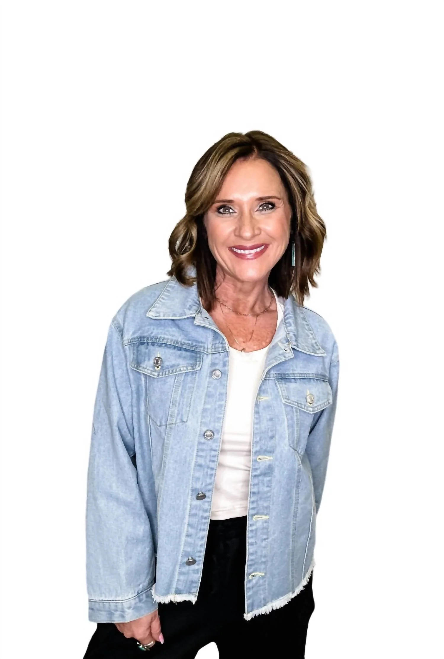 Denim Jacket In Light Wash | Shop Simon