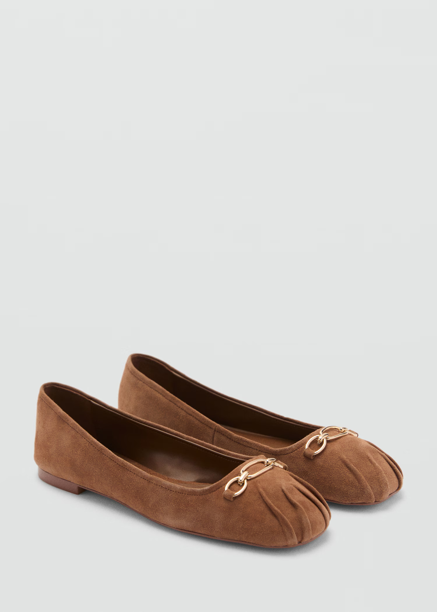 Link leather ballerina - Women | MANGO USA | Mango (US/MX/AU)