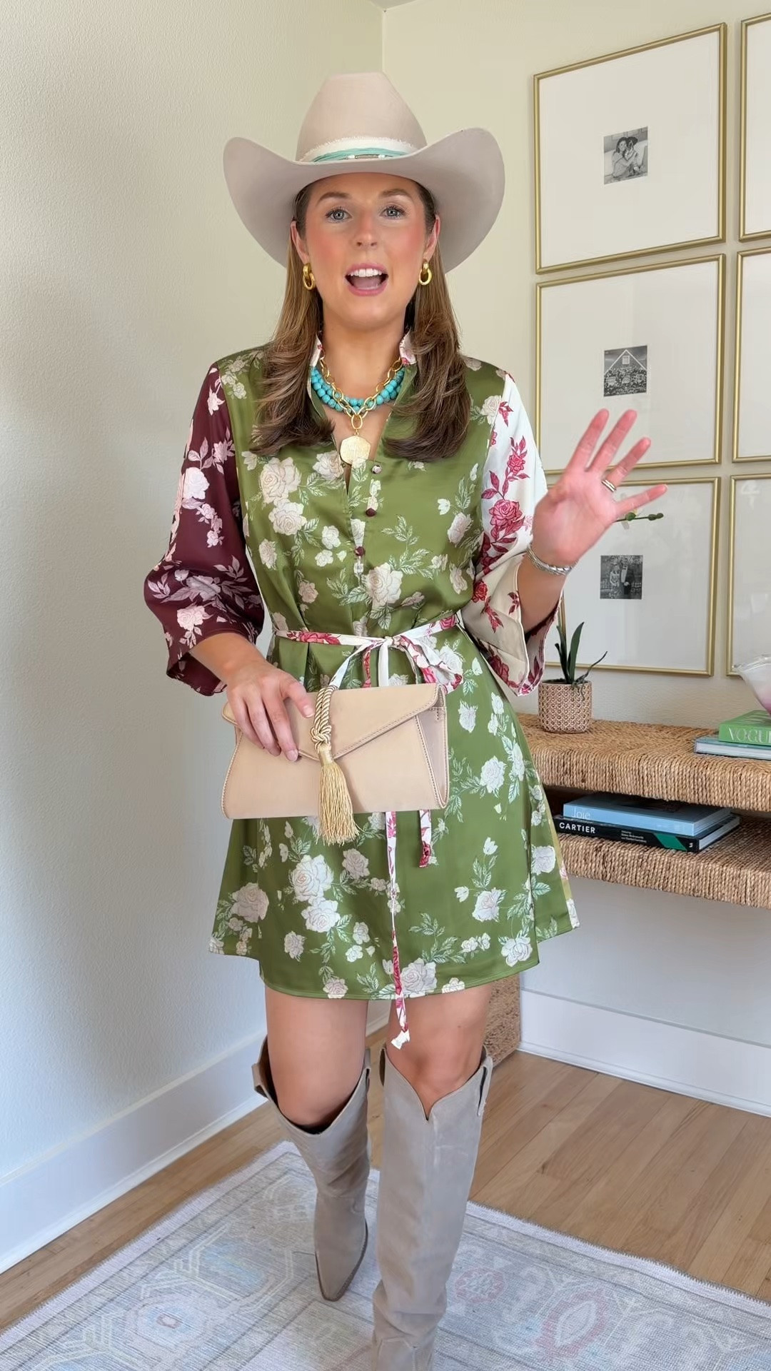 Western chic outfit idea! Wearing an XS. Code LOUISE15