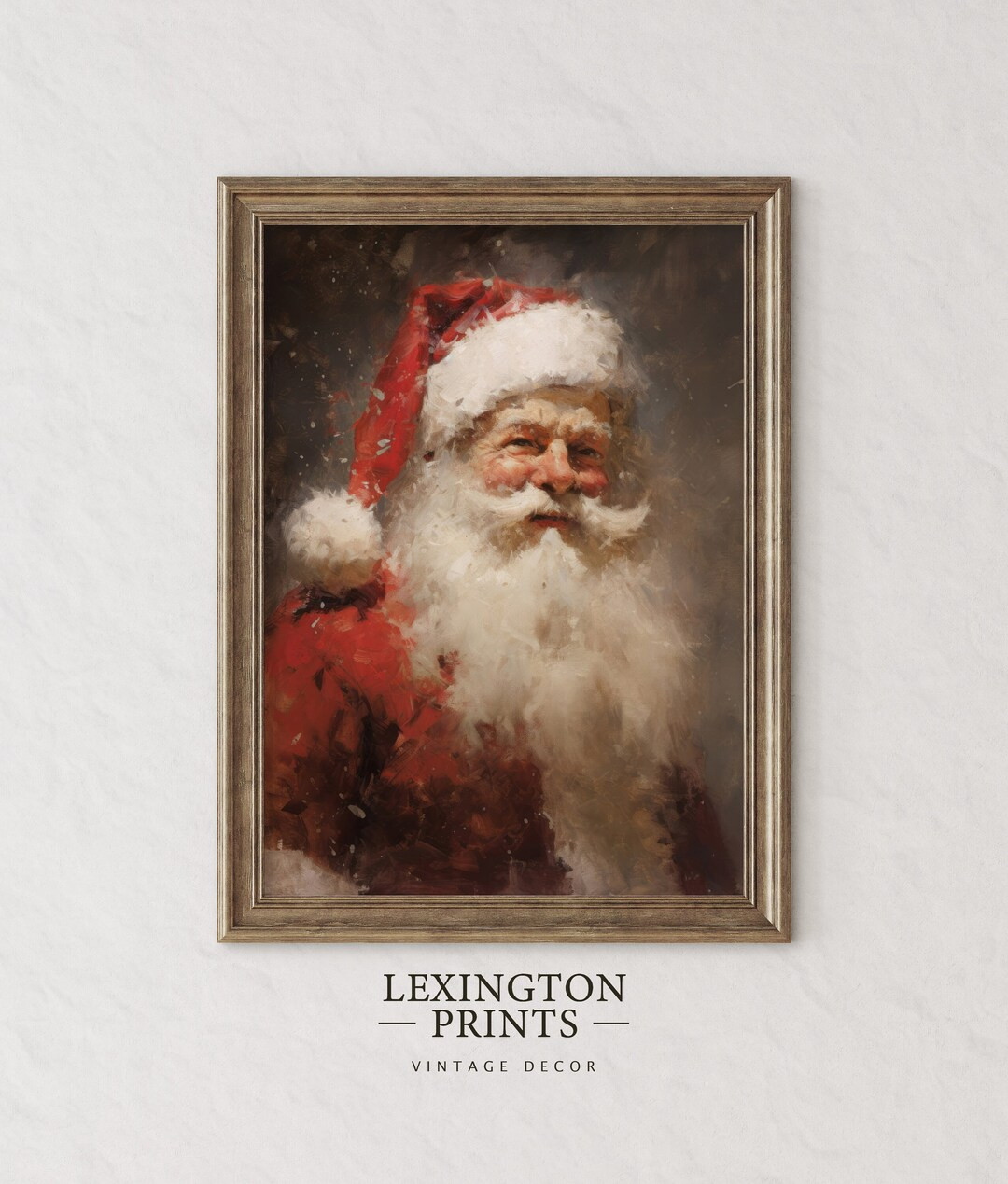 Santa Portrait Vintage Christmas Wall Art Printable Christmas - Etsy | Etsy (US)