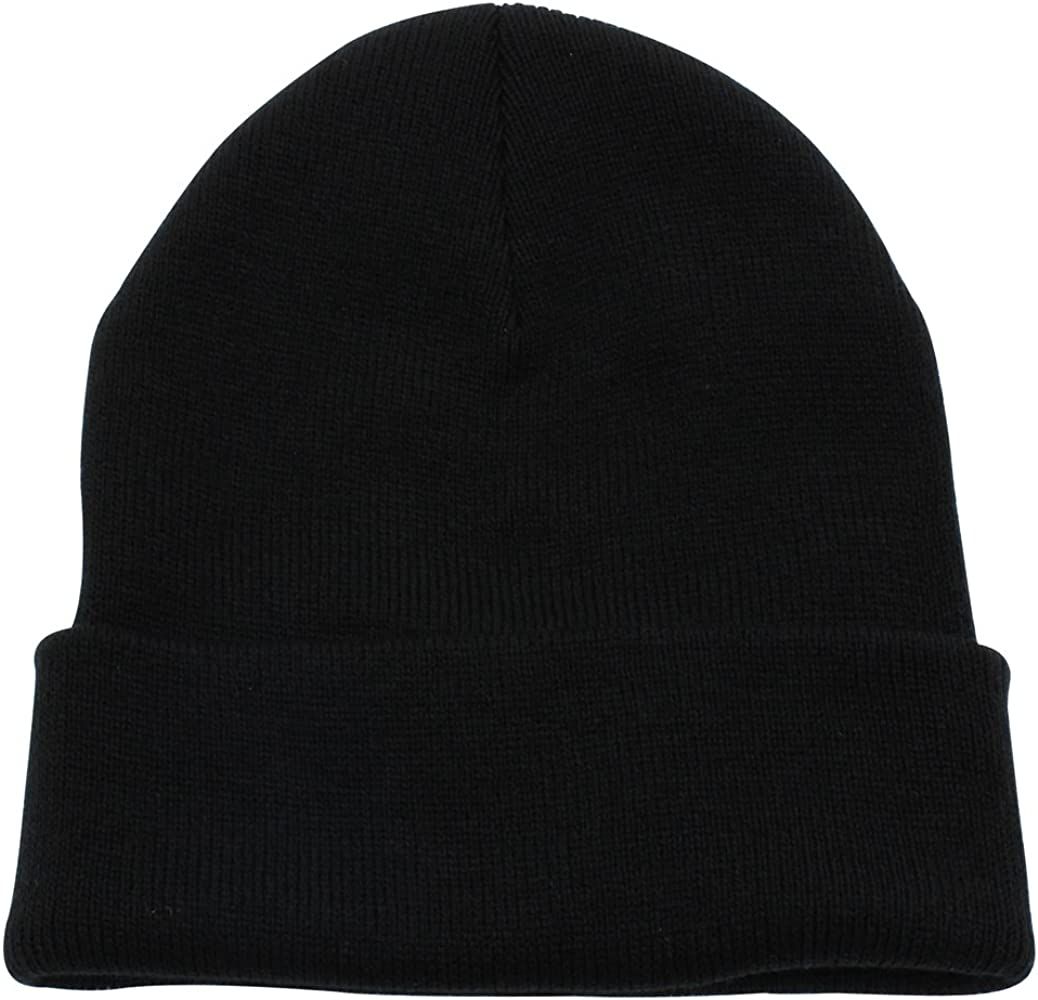 Top Level Unisex Cuffed Plain Skull Beanie Toboggan Knit Hat/Cap, Blk at Amazon Men’s Clothing ... | Amazon (US)