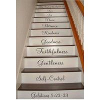 Galatians 5:2223 Stair Riser Decals, Stair Decals, Fruit of the Spirit Decals, Inspiration Quotes Stair Decals, Stair Stickers, Wall Decals | Etsy (US)