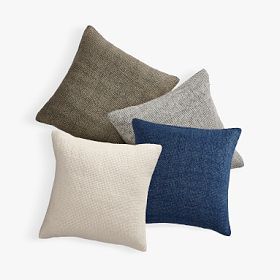 Faye Textured Linen Pillow Cover | Pottery Barn Teen